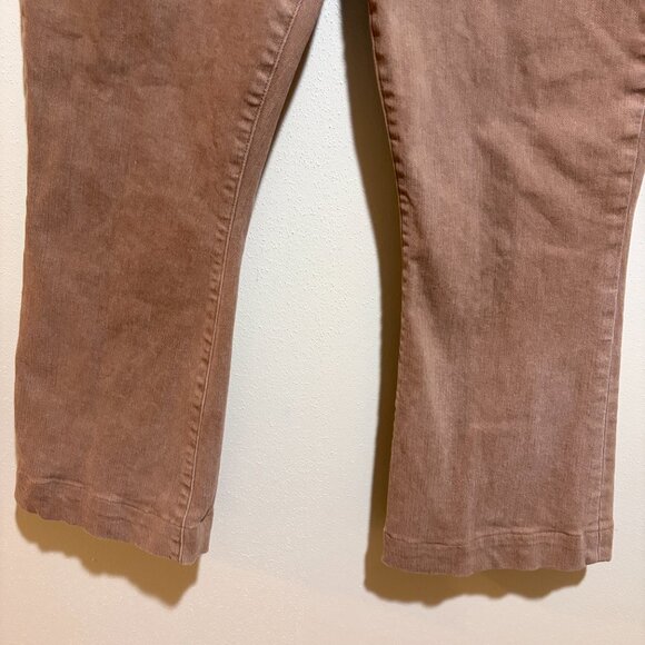 Veronica Beard Carson Ankle Flare High Rise Jeans Tan Sierra Brown - Picture 6 of 16